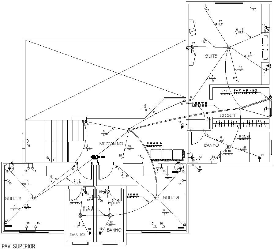 Electric layout plan of house