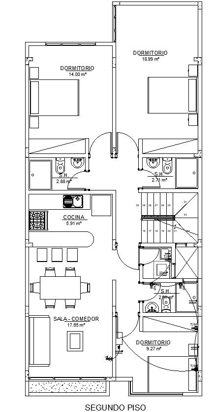Detailed Electric Layout Plan for Third Floor in CAD File