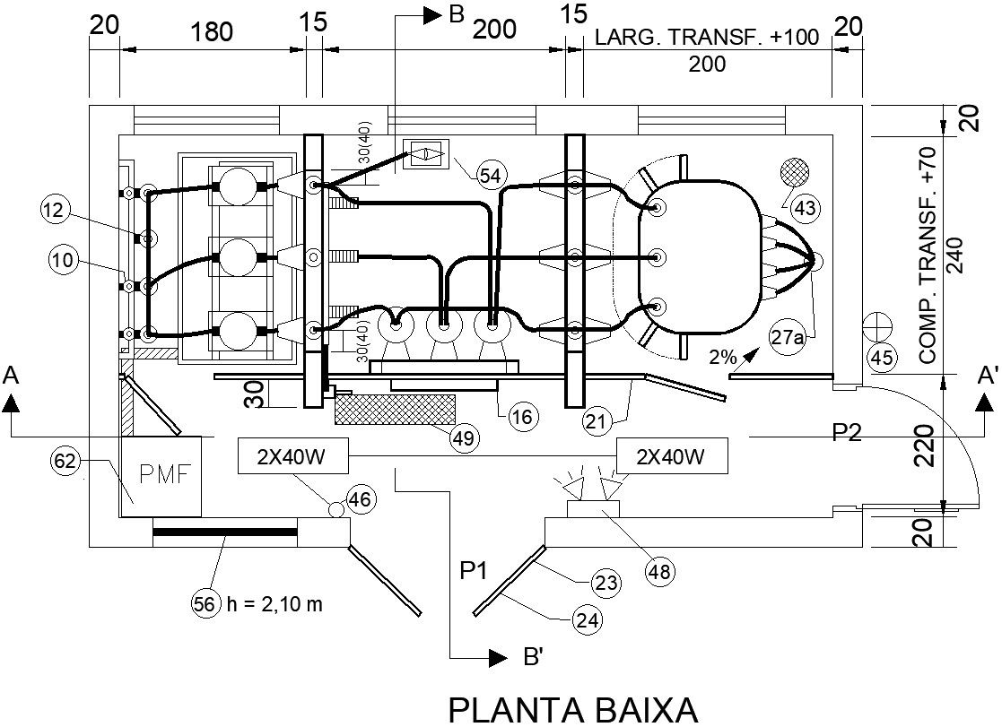 Electric power supply system layout plan