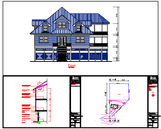 Elevation & Section Detail in cad file