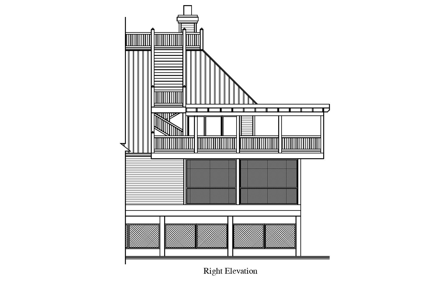 Elevation Drawing of the house in AutoCAD