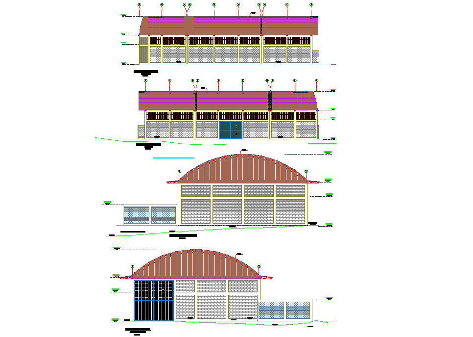 Elevation Project plans construction angara plan dwg file