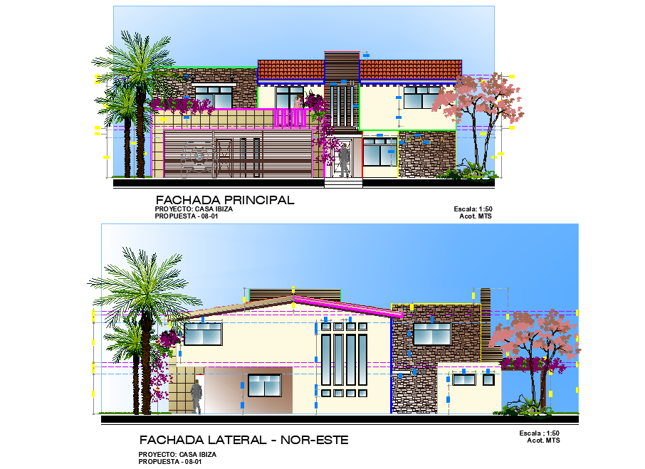 Elevation Residential house room layout file