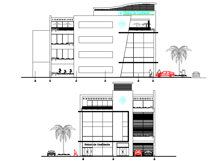 Elevation bank detail