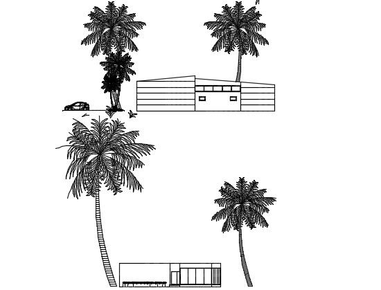 Elevation building plan detail dwg file