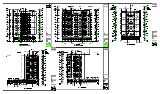 Elevation design drawing of Flat design drawing