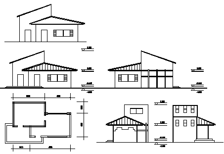 Elevation design drawing of House design drawing
