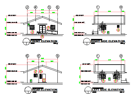 Elevation design drawing of Small hospital design