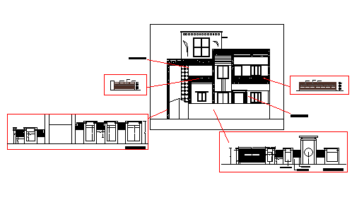 Elevation design drawing of house design drawing, design drawing