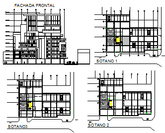 Elevation design drawing of residential building design drawing