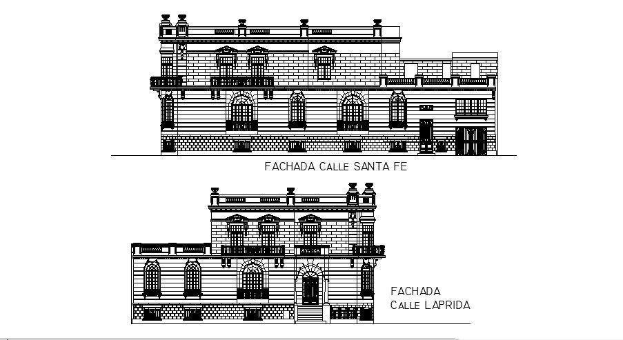 Contemporary Elevation Design In AutoCAD File