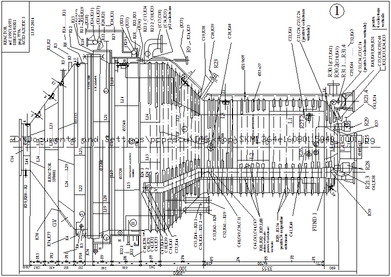 Elevation design of reactor dwg file