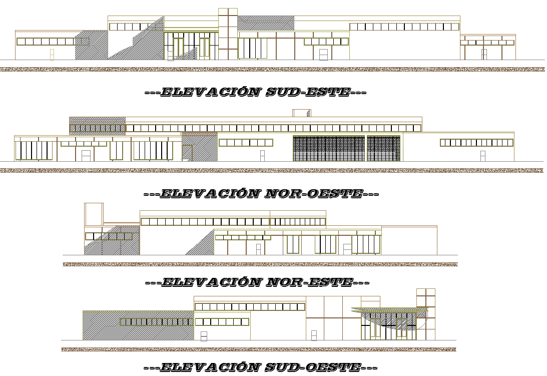 Elevation design of shopping mall 