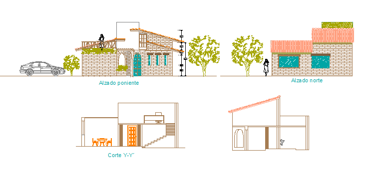 Elevation design of single family house design