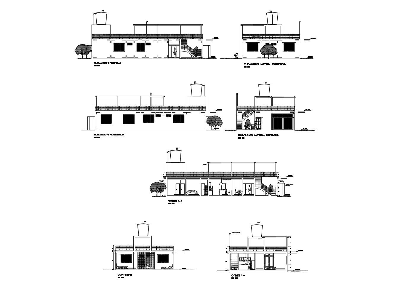 Cottage House In DWG File