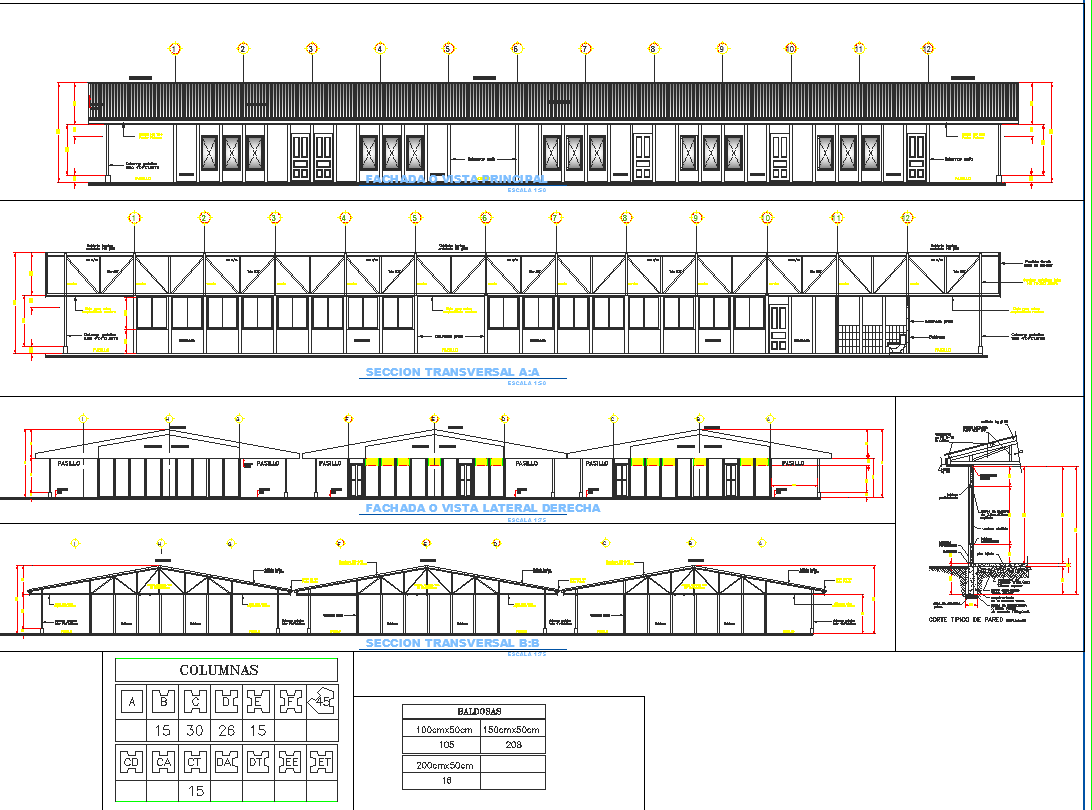 Elevation detail dwg file