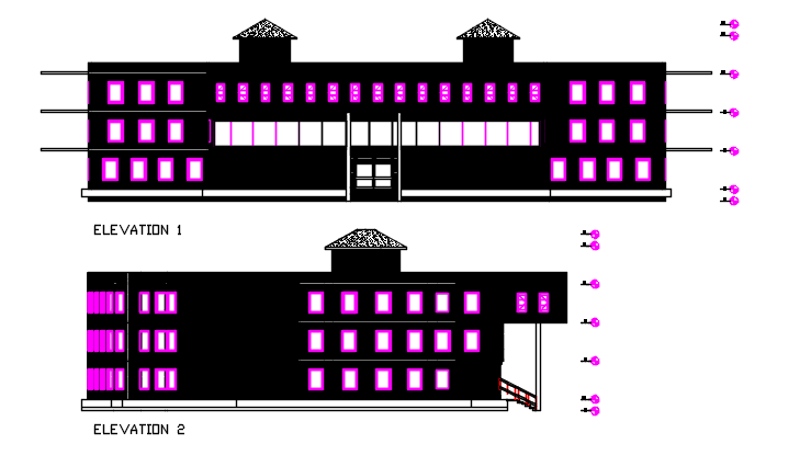 Elevation detail dwg file