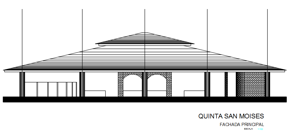 Elevation detail of the ground floor commercial building plan detail dwg file