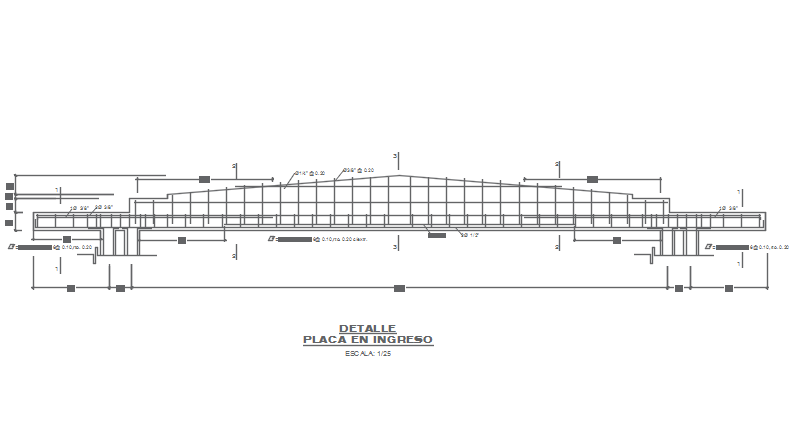 Elevation detail of the ground floor commercial building plan detail dwg file