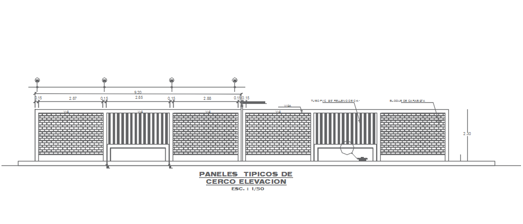 Elevation detail of the ground floor commercial building plan detail dwg file