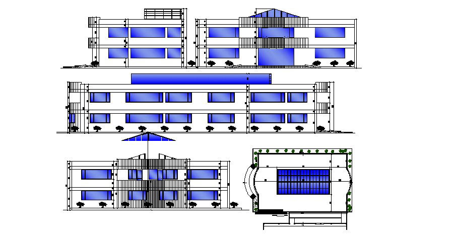 Download Free Hotel Building Design In DWG File