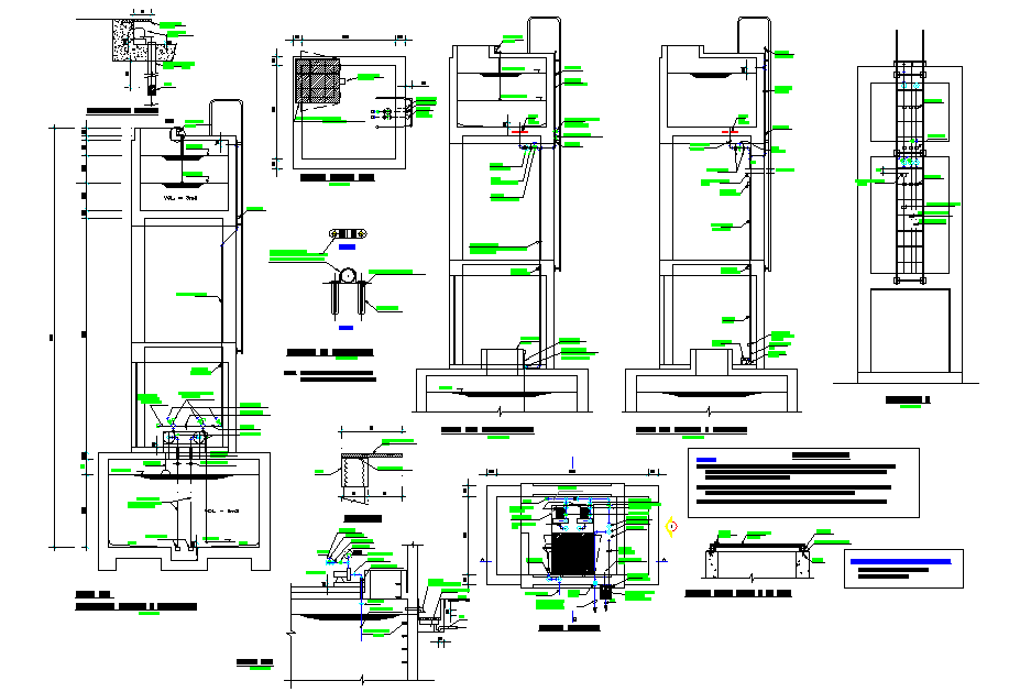 Elevation elevated tank layout file