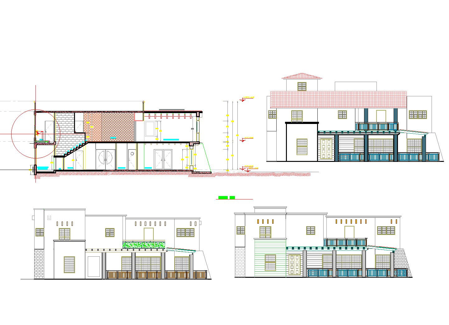 Elevation family house layout file