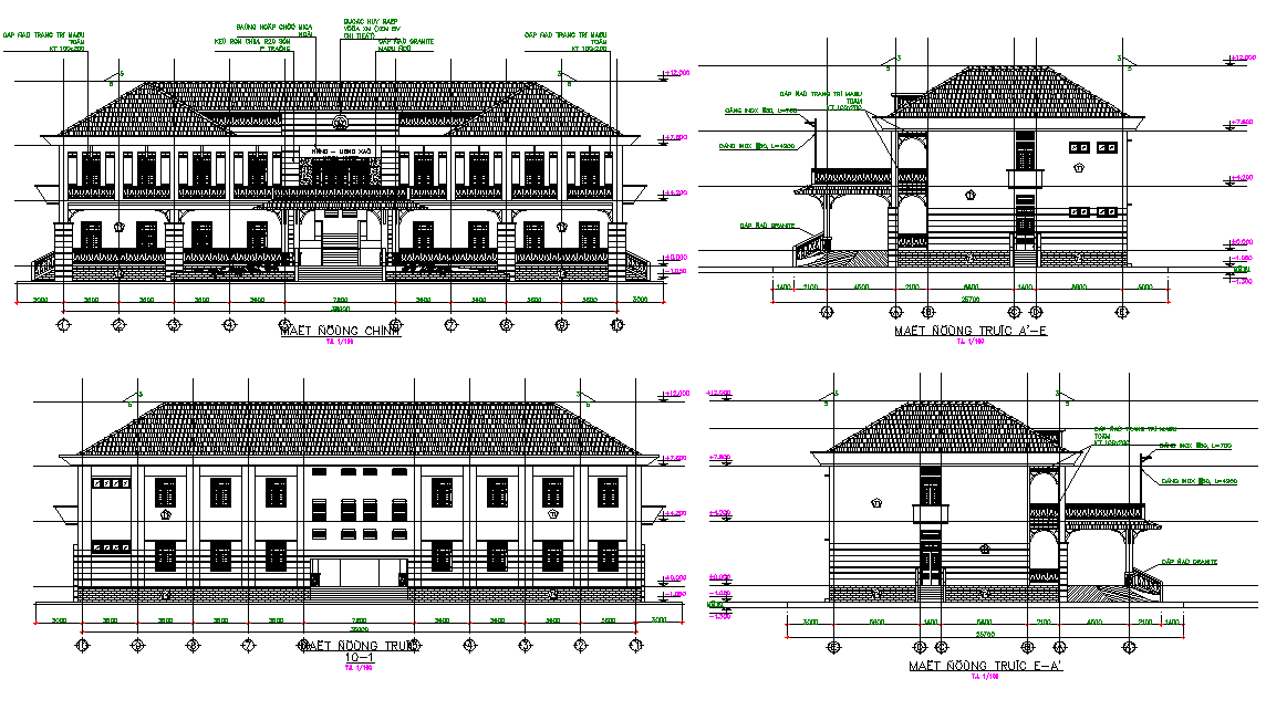 Elevation house plan detail