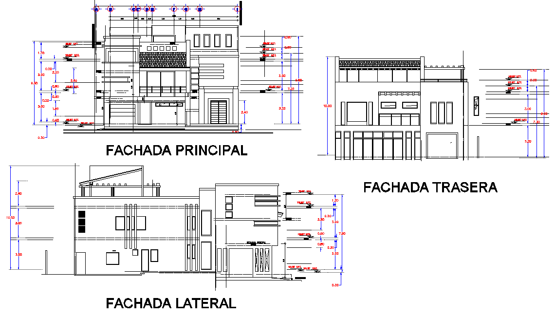 Elevation living place plan detail dwg file