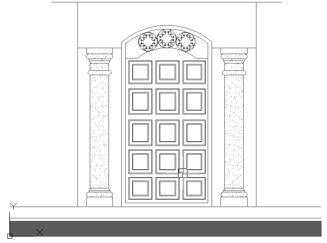 Elevation of door . 