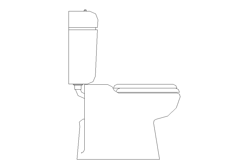 Elevation of sanitary toilet detail CAD block 2d view layout autocad file
