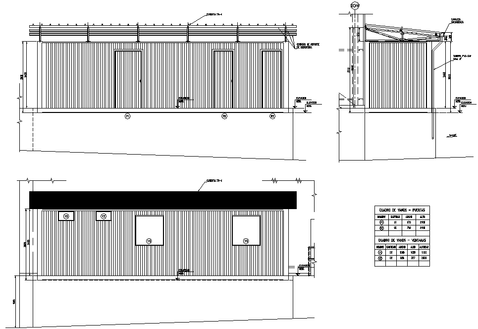 Elevation office plan detail
