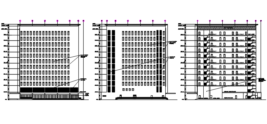 Elevation plan detail dwg file