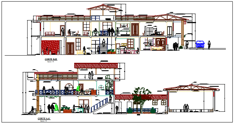 Elevation plan detail dwg file