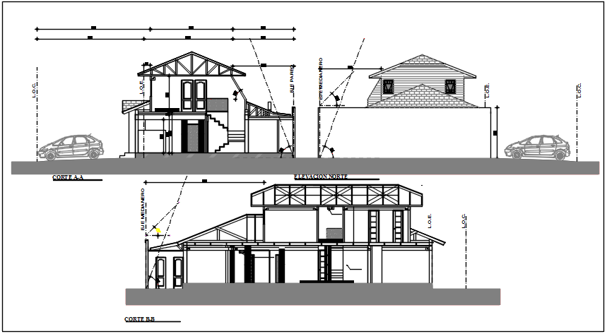 Elevation plan detail dwg file