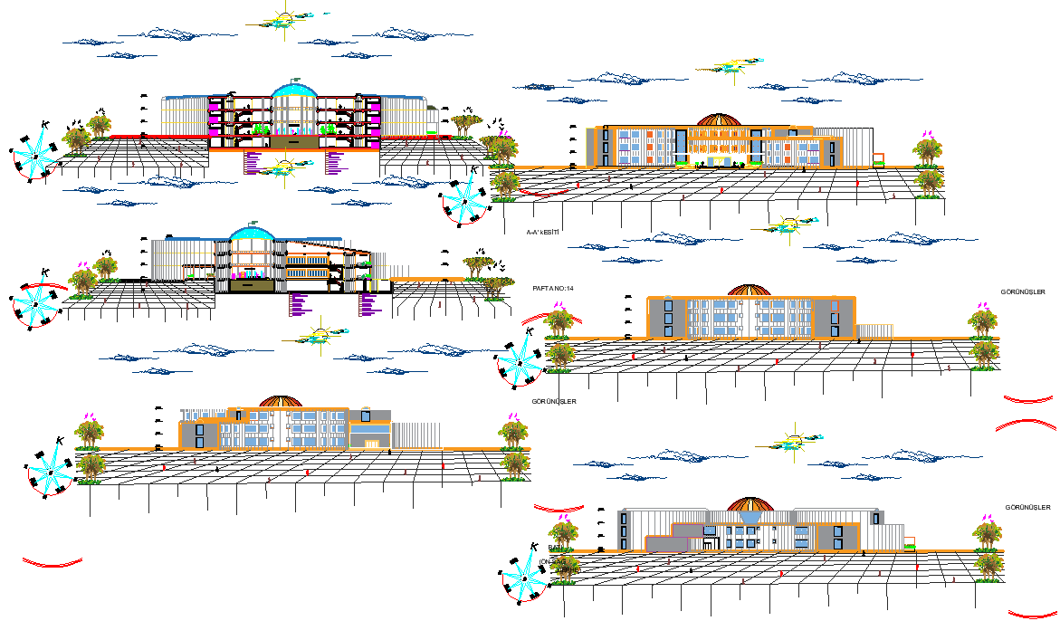 Elevation plan detail dwg file
