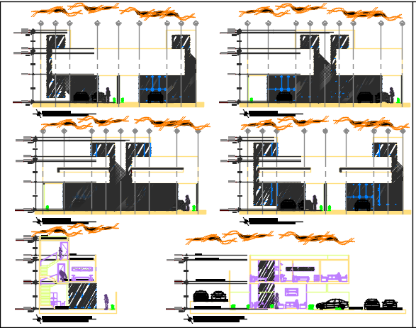 Elevation plan detail dwg file