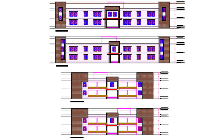 Elevation plan detail dwg file