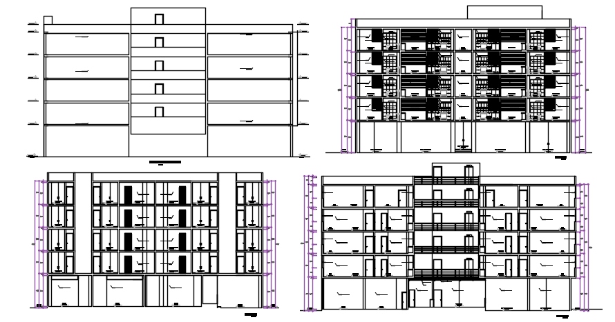 Elevation plan detail dwg file