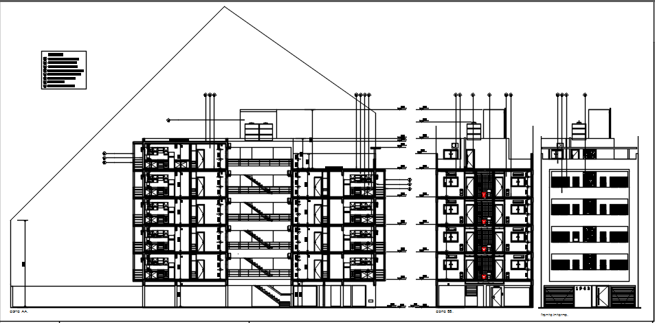 Elevation plan detail dwg file