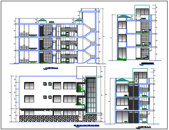 Elevation plan detail dwg file