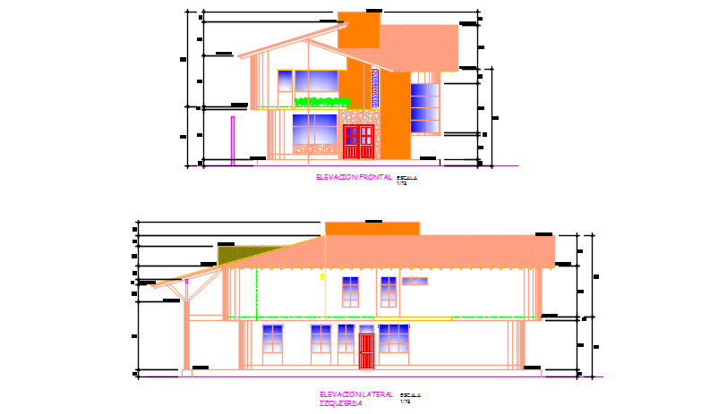 Elevation plan detail dwg file