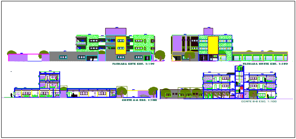 Elevation plan detail dwg file