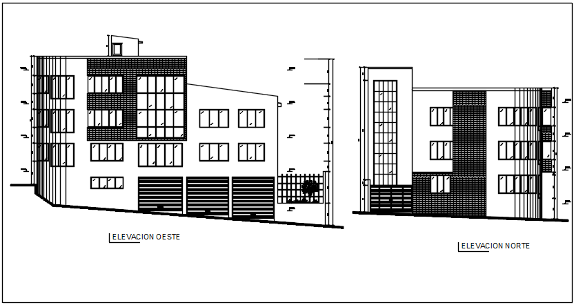 Elevation plan detail dwg file