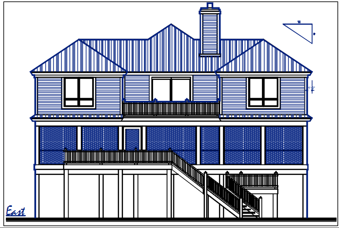 Elevation view detail dwg file