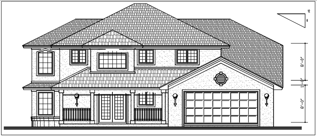 Elevation view detail dwg file