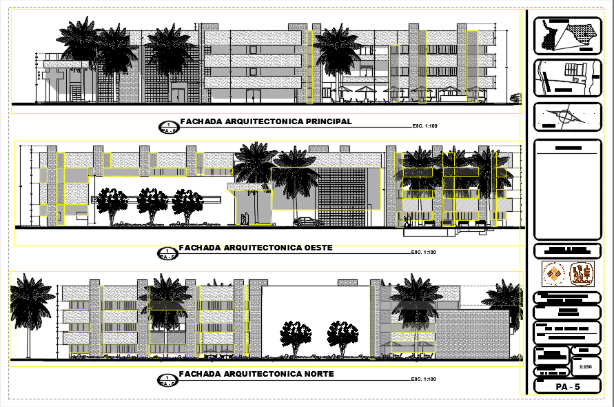 Elevation working detail dwg file