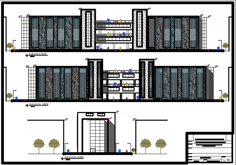 Elevation working detail dwg file