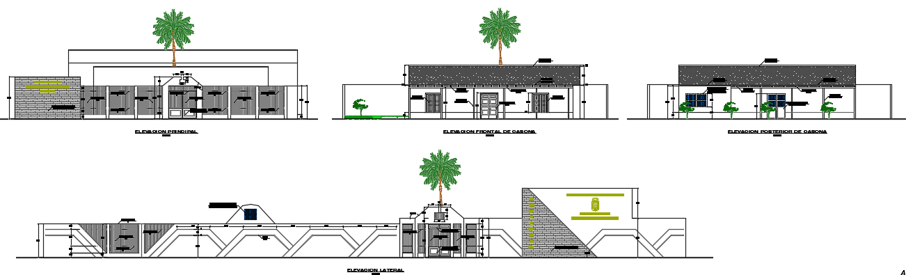 Elevation working detail dwg file