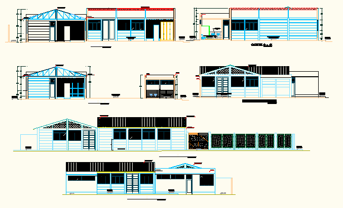 Elevation working detail dwg file